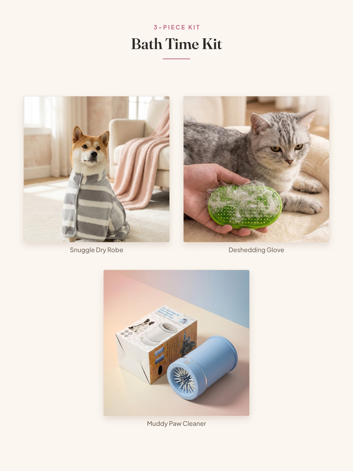 Bath Time Kit — 3-piece kit